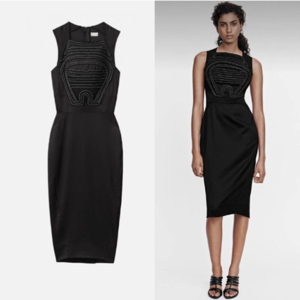 H&M Conscious Exclusive Black Dress Size 12 Formal/Party/Wedding
